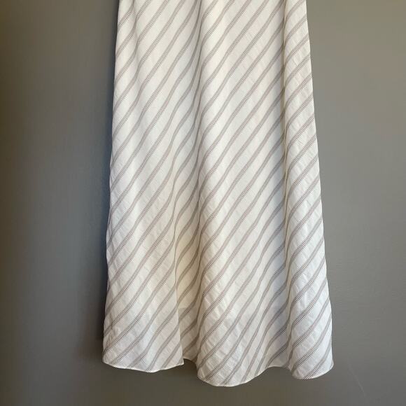FRAME Striped Bias Slip Dress Size Small Cream Tan Maxi Midi Chic Sexy Neutrals - Picture 8 of 16